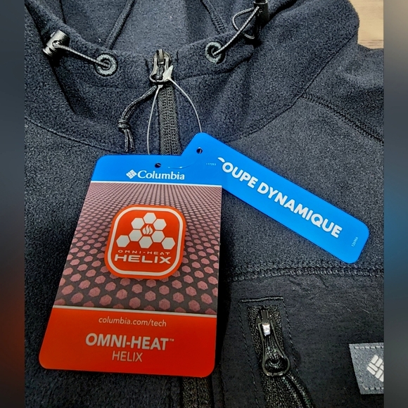 NWT Columbia Men's Outdoor Tracks™ II Hooded Full Zip Jacket Black Size Medium - Picture 6 of 9